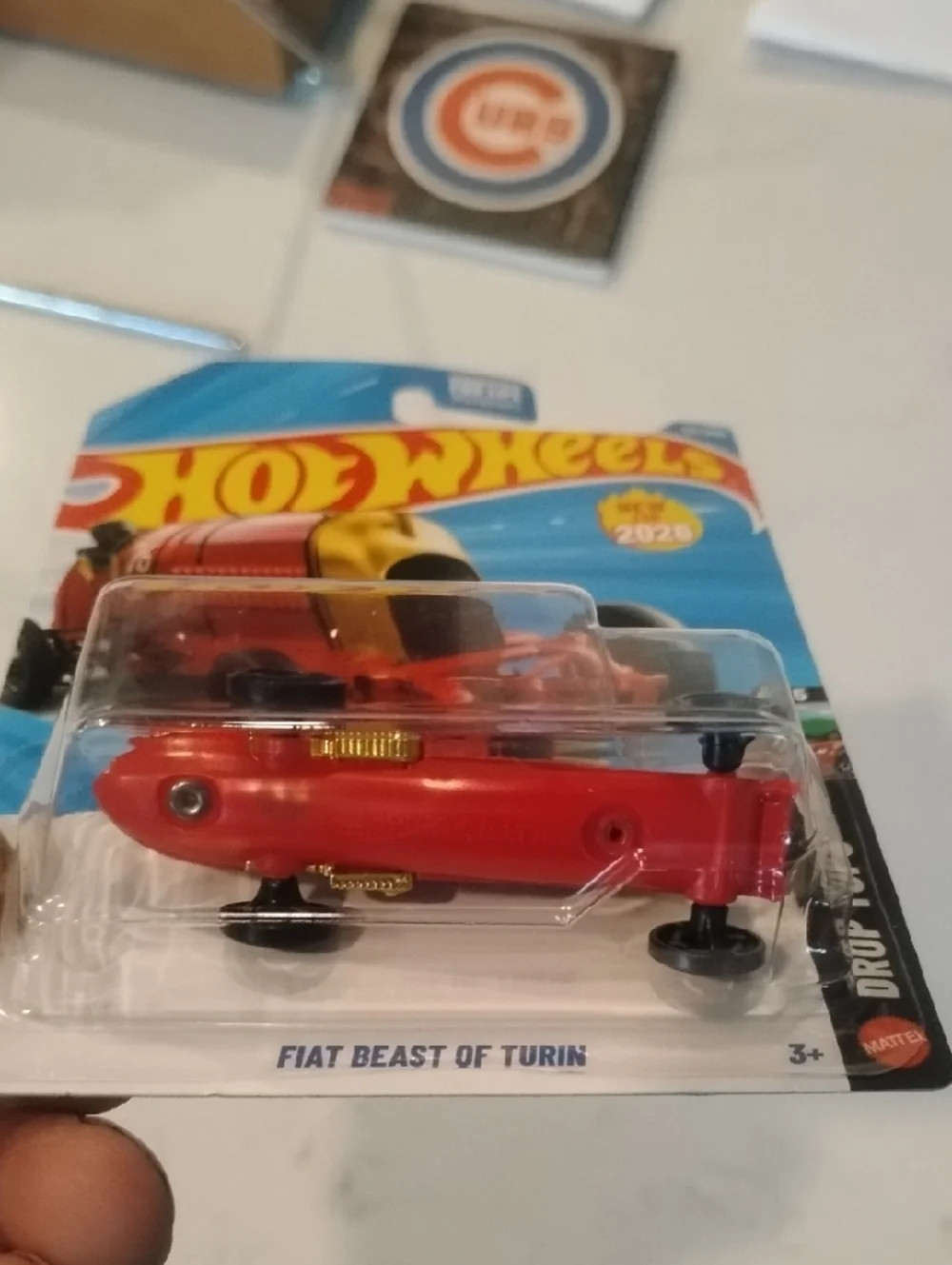 Mattel Hot Wheels Fiat Beast of Turin Toy Car - Red & Gold